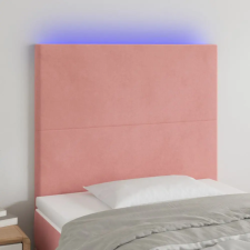 vidaXL rózsaszín bársony LED-es fejtámla 100x5x118/128 cm ágy és ágykellék