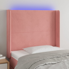 vidaXL rózsaszín bársony LED-es fejtámla 103x16x118/128 cm ágy és ágykellék