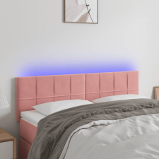vidaXL rózsaszín bársony LED-es fejtámla 144x5x78/88 cm ágy és ágykellék