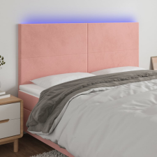 vidaXL rózsaszín bársony LED-es fejtámla 160x5x118/128 cm ágy és ágykellék