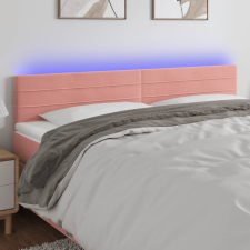 vidaXL rózsaszín bársony LED-es fejtámla 160x5x78/88 cm ágy és ágykellék