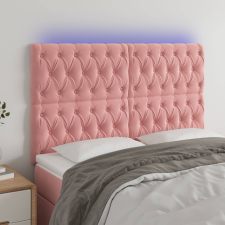vidaXL rózsaszín bársony LED-es fejtámla 160x7x118/128 cm ágy és ágykellék