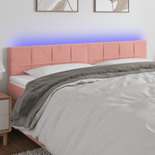 vidaXL rózsaszín bársony LED-es fejtámla 180x5x78/88 cm ágy és ágykellék
