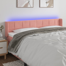 vidaXL rózsaszín bársony LED-es fejtámla 183x16x78/88 cm ágy és ágykellék