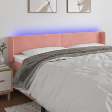vidaXL rózsaszín bársony LED-es fejtámla 183x16x78/88 cm ágy és ágykellék