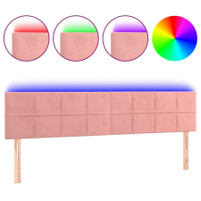 vidaXL rózsaszín bársony LED-es fejtámla 200x5x78/88 cm (3121683) ágy és ágykellék