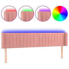 vidaXL rózsaszín bársony LED-es fejtámla 203x16x78/88 cm (3123545) ágy és ágykellék