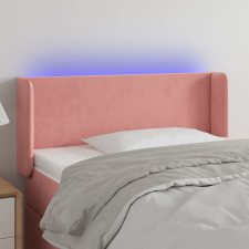 vidaXL rózsaszín bársony LED-es fejtámla 83 x 16 x 78/88 cm ágy és ágykellék