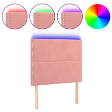 vidaXL rózsaszín bársony LED-es fejtámla 90x5x118/128 cm (3122325) ágy és ágykellék