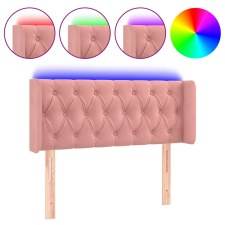 vidaXL rózsaszín bársony LED-es fejtámla 93x16x78/88 cm (3123613) ágy és ágykellék