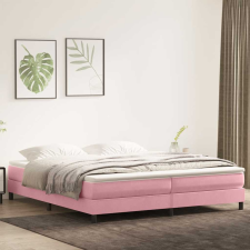 vidaXL rózsaszín bársony rugós ágy matrac nélkül 200x210 cm ágy és ágykellék