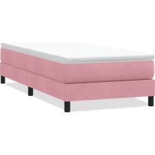 vidaXL rózsaszín bársony rugós ágy matrac nélkül 80x220 cm (3315854) ágy és ágykellék