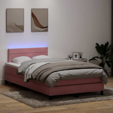 vidaXL rózsaszín bársony rugós ágy matraccal 120x220 cm ágy és ágykellék