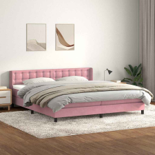 vidaXL rózsaszín bársony rugós ágy matraccal 180x220 cm ágy és ágykellék