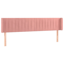 vidaXL rózsaszín bársony szárnyas fejtámla 163x16x78/88 cm (3119065) ágy és ágykellék