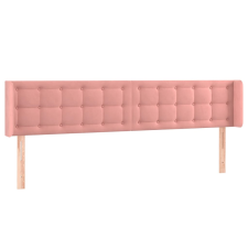 vidaXL rózsaszín bársony szárnyas fejtámla 163x16x78/88 cm (3119261) ágy és ágykellék