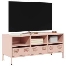 vidaXL rózsaszín hidegen hengerelt acél TV-szekrény 101,5x39x43,5 cm bútor