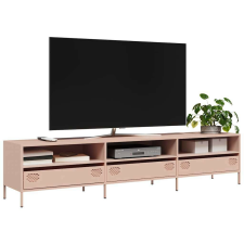 vidaXL rózsaszín hidegen hengerelt acél TV-szekrény 202x39x43,5 cm bútor