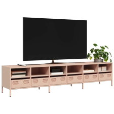 vidaXL rózsaszín hidegen hengerelt acél TV-szekrény 202x39x43,5 cm bútor