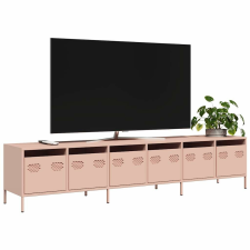 vidaXL rózsaszín hidegen hengerelt acél TV-szekrény 202x39x43,5 cm bútor