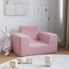 vidaXL rózsaszín puha plüss gyerekkanapé bútor