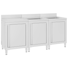 vidaXL rozsdamentes acél kereskedelmi konyhai mosogató 180 x 60 x 96 cm mosogatótálca