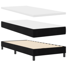 vidaXL Rugómatrac Ágy Matrac Sötétkék 90x200 cm Bársony (3341506) ágy és ágykellék