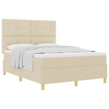 vidaXL Rugós Ágy Matrac Nélkül Krém 140x200 cm Szövet (3339628) ágy és ágykellék