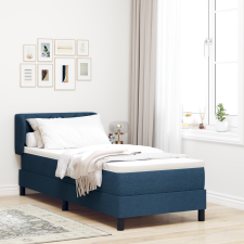 vidaXL Rugós ágy matraccal Kék 80x200 cm Szövet ágy és ágykellék