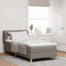 vidaXL Rugós Ágy Matraccal Krém 90x200 cm Szövet Tópszínű 100 x 200 cm ágy és ágykellék
