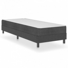 vidaXL Rugós szürke szövetkárpitozású ágykeret 80 x 200 cm ágy és ágykellék