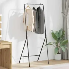 vidaXL Ruhafogó Fekete 60 x 53 x 155 cm Acél bútor