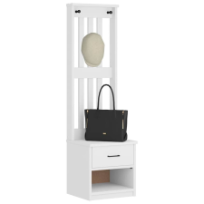 vidaXL SANDENS fehér tömör fenyőfa előszobafa 45x40x159,5 cm bútor