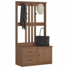 vidaXL SANDENS tömör fenyőfa előszobafa 87x40x159,5 cm bútor