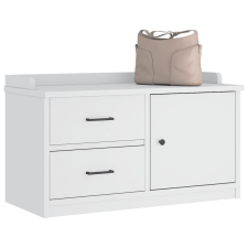 vidaXL SANDNES fehér tömör fenyőfa előszobapad 87x40x50 cm bútor