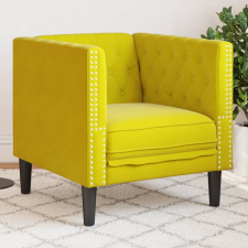 vidaXL sárga bársony Chesterfield kanapéfotel bútor