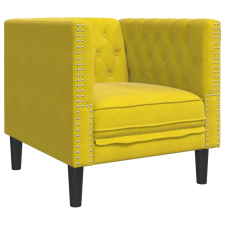 vidaXL sárga bársony Chesterfield kanapéfotel (372679) bútor