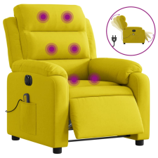 vidaXL sárga bársony dönthető elektromos masszázsfotel (3205088) masszázsfotel