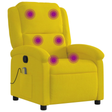 vidaXL sárga bársony dönthető masszázsfotel (371815) masszázsfotel