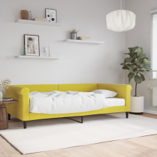 vidaXL sárga bársony kanapéágy matraccal 100 x 200 cm ágy és ágykellék