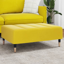 vidaXL sárga bársony lábzsámoly 77x55x31 cm bútor