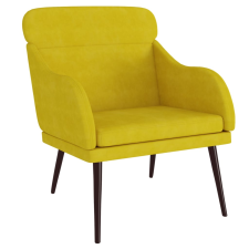 vidaXL sárga bársonyfotel 63 x 76 x 80 cm (351441) bútor