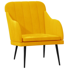 vidaXL sárga bársonyfotel 63 x 76 x 80 cm (351460) bútor
