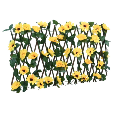 vidaXL sárga bővíthető műborostyánrács 180 x 20 cm építőanyag