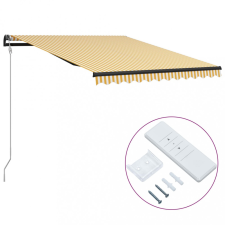 vidaXL Sárga és fehér automata napellenző 300 x 250 cm kerti bútor
