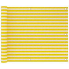 vidaXL sárga és fehér HDPE erkélytakaró 75 x 300 cm kerti bútor