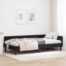 vidaXL Sarok Ágykeret Fekete 90 x 190 cm Bársony és Mérnökölt fa ágy és ágykellék