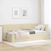 vidaXL Sarokágy keret fejtámlával Krém 80 x 200 cm szövet
