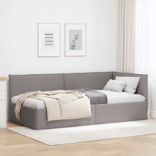 vidaXL Sarokágy keret fejtámlával Tópszínű 90 x 190 cm szövet ágy és ágykellék