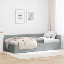 vidaXL Sarokágy keret Világosszürke 90 x 190 cm Szövet és Mérnöki Fa ágy és ágykellék
